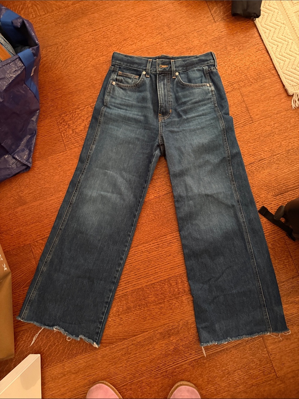 Veronica beard wide leg Taylor crop jeans